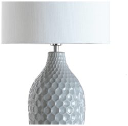 Heart of House - Woodburn Hexagonal - Ceramic - Table Lamp - Grey